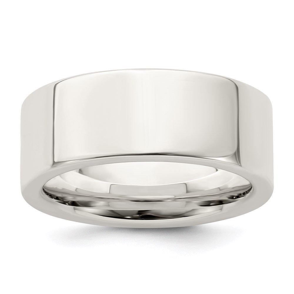 Sterling Silver 8mm Comfort Fit Flat Band