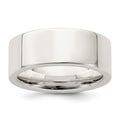 Sterling Silver 8mm Comfort Fit Flat Band