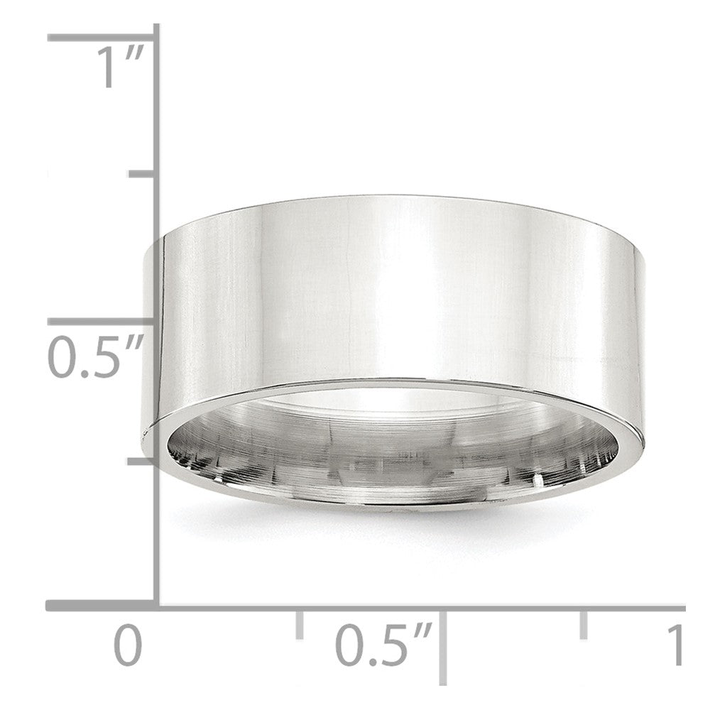 Sterling Silver 9mm Comfort Fit Flat Band
