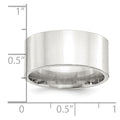 Sterling Silver 10mm Comfort Fit Flat Band