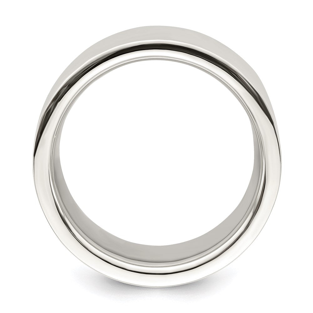 Sterling Silver 12mm Comfort Fit Flat Band