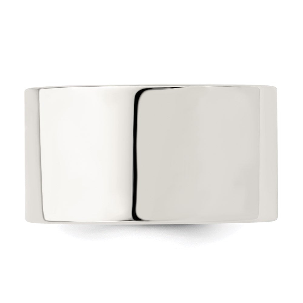 Sterling Silver 12mm Comfort Fit Flat Band