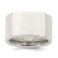Sterling Silver 12mm Comfort Fit Flat Band