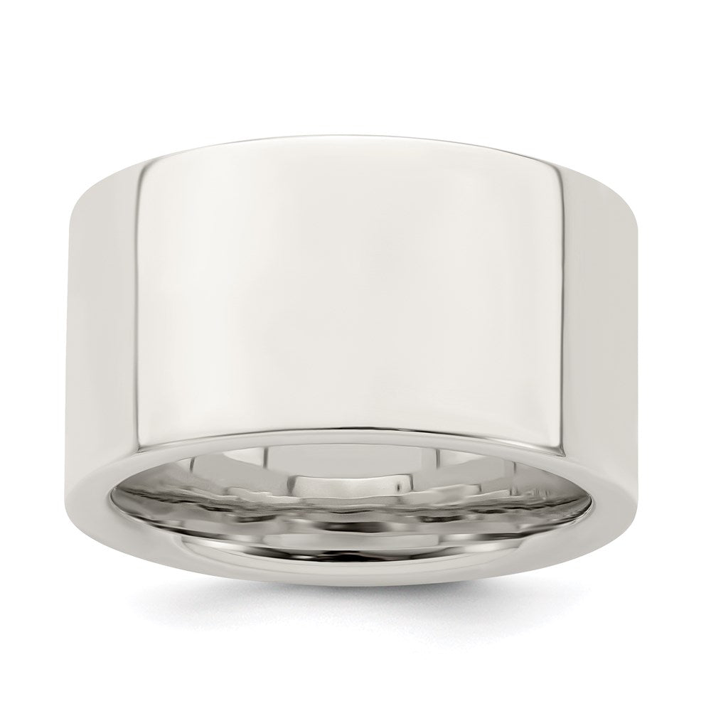Sterling Silver 12mm Comfort Fit Flat Band