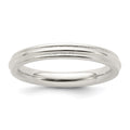 Sterling Silver 3mm Comfort Fit Milgrain Band