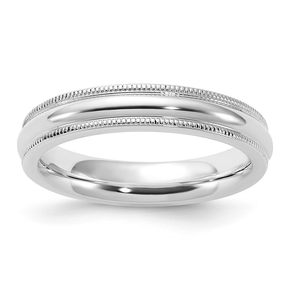 Sterling Silver 4mm Milgrain Comfort Fit Band