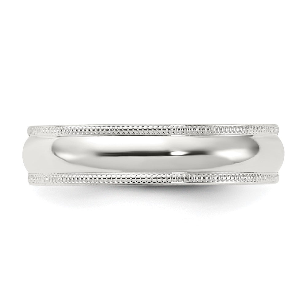 Sterling Silver 5mm Milgrain Comfort Fit Band