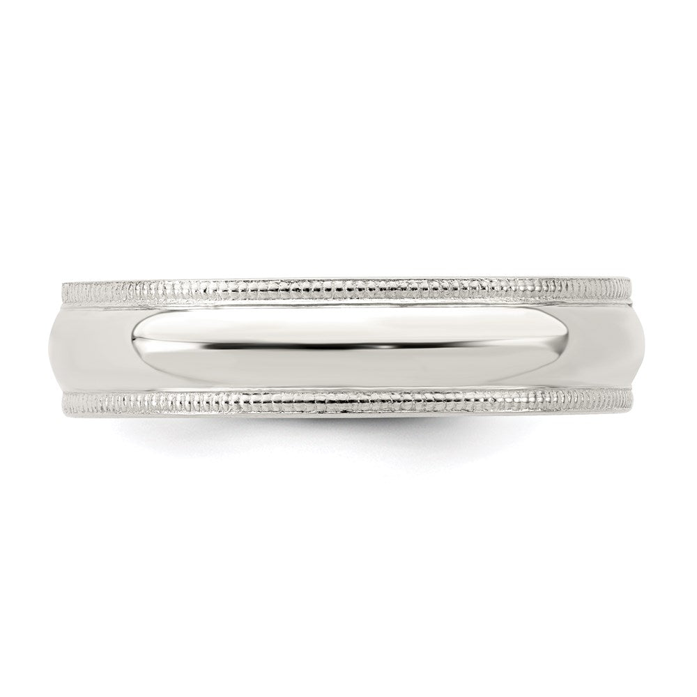 Sterling Silver 5mm Milgrain Comfort Fit Band