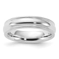 Sterling Silver 5mm Milgrain Comfort Fit Band