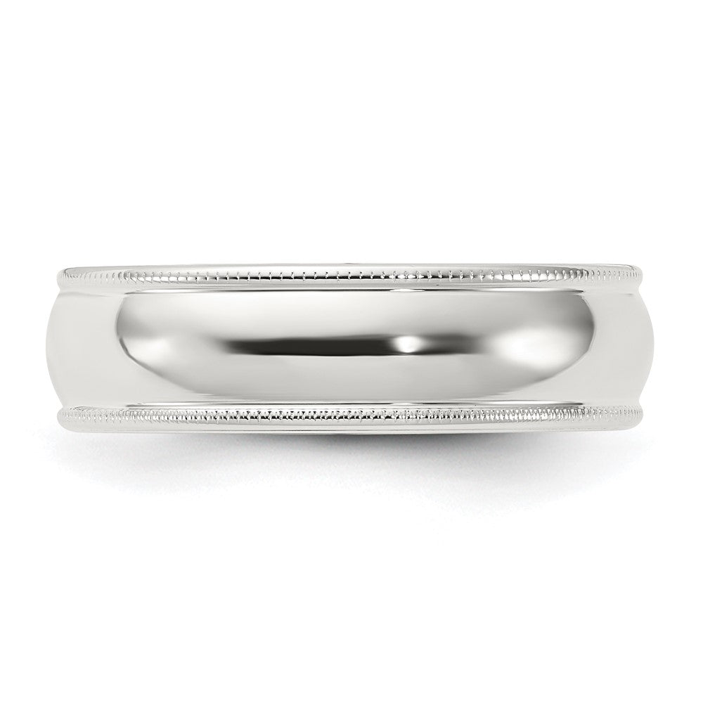 Sterling Silver 6mm Milgrain Comfort Fit Band