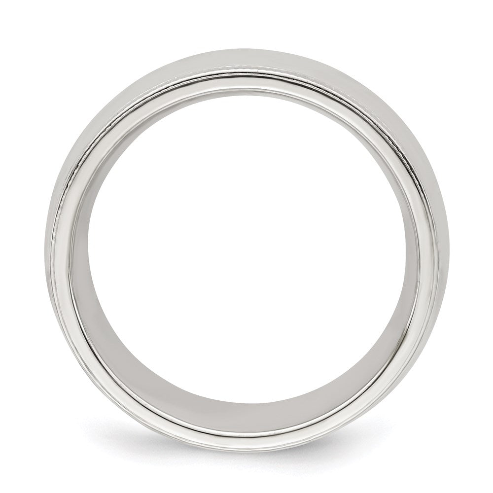 Sterling Silver 7mm Milgrain Comfort Fit Band