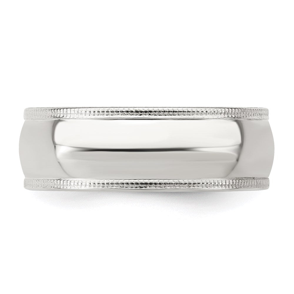 Sterling Silver 7mm Milgrain Comfort Fit Band