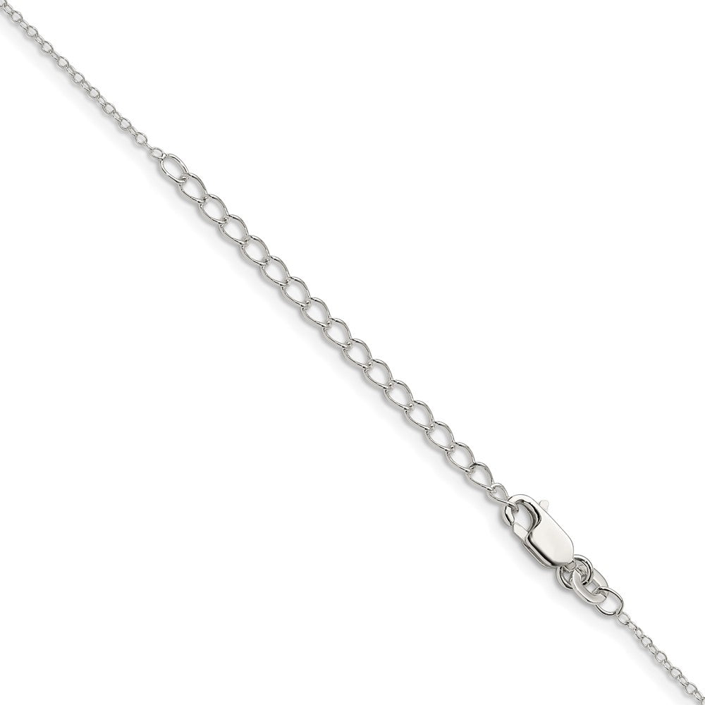 Sterling Silver 1mm Cable Chain w/ ext.