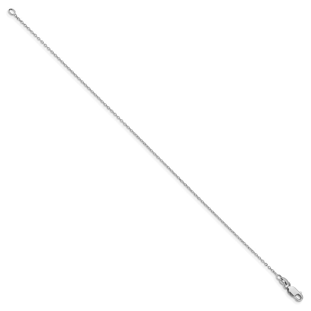 Sterling Silver Rhodium-plated 1mm Cable Chain