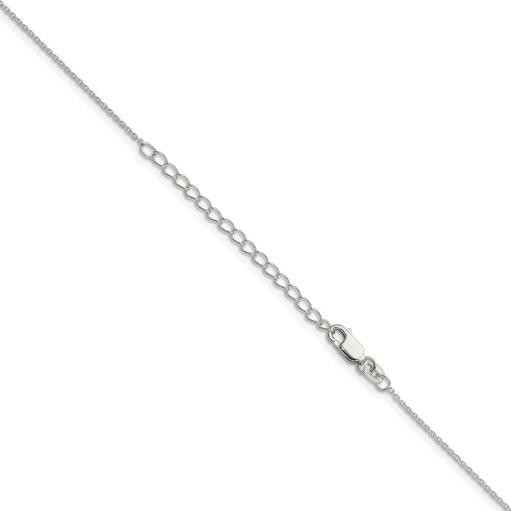 Sterling Silver 1mm Cable Chain w/ ext.