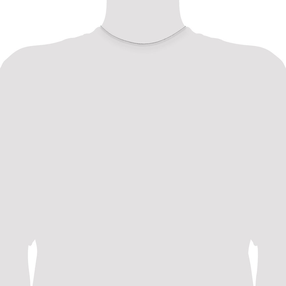 Sterling Silver Rhodium-plated 1mm Cable Chain