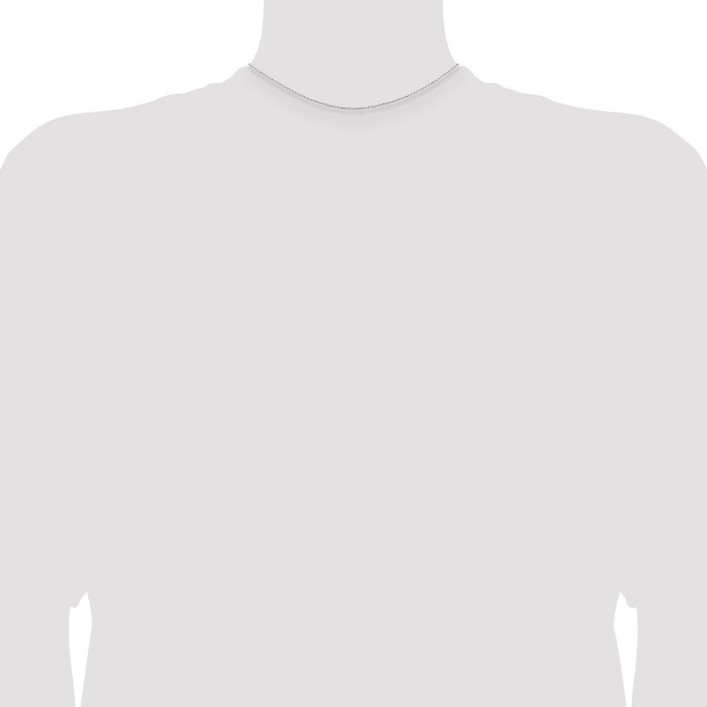 Sterling Silver Rhodium-plated 1.25mm Cable Chain