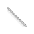 Sterling Silver Rhodium-plated 1.25mm Cable Chain w/ ext.