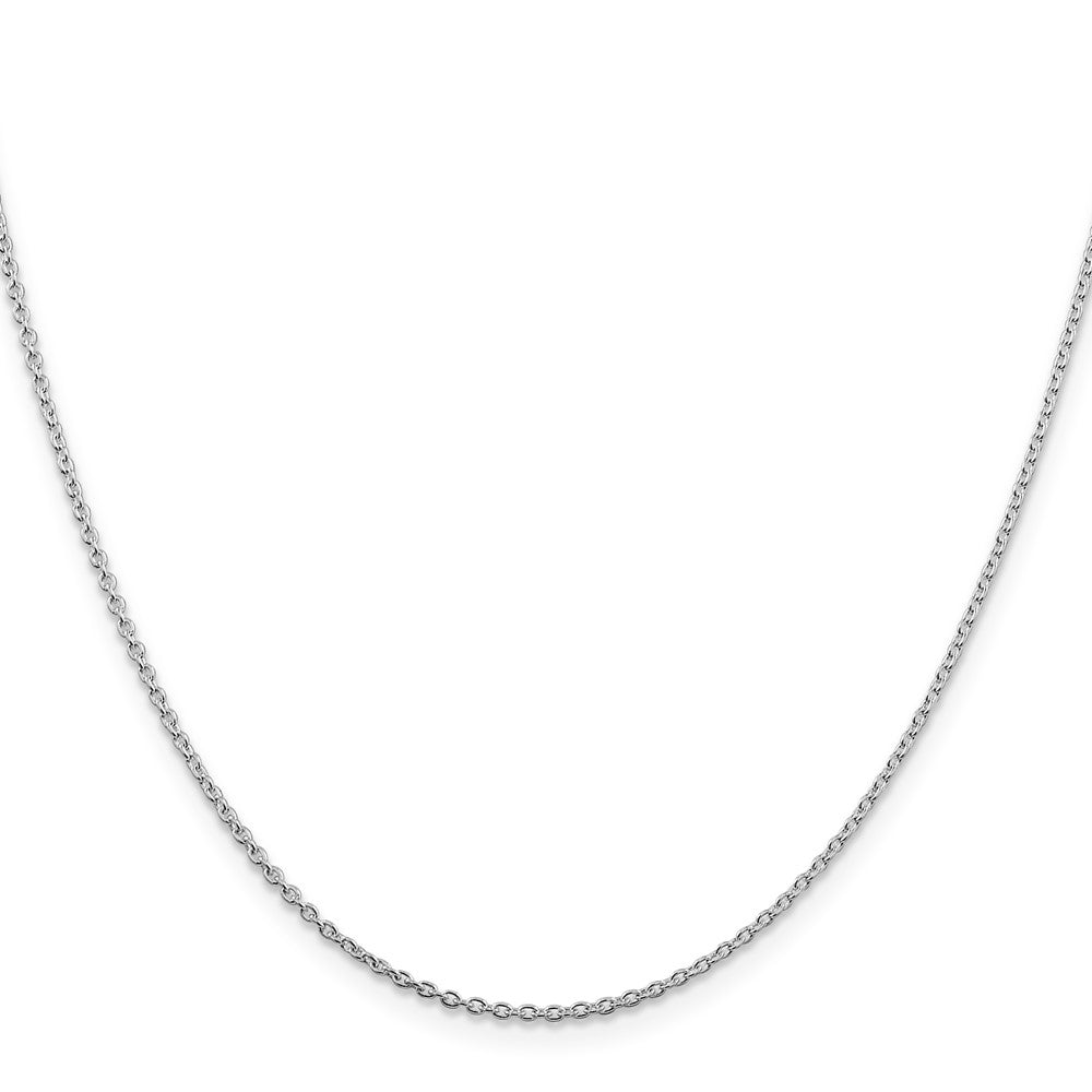 Sterling Silver Rhodium-plated 1.5mm Cable Chain w/ ext.