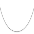 Sterling Silver Rhodium-plated 1.5mm Cable Chain w/ ext.