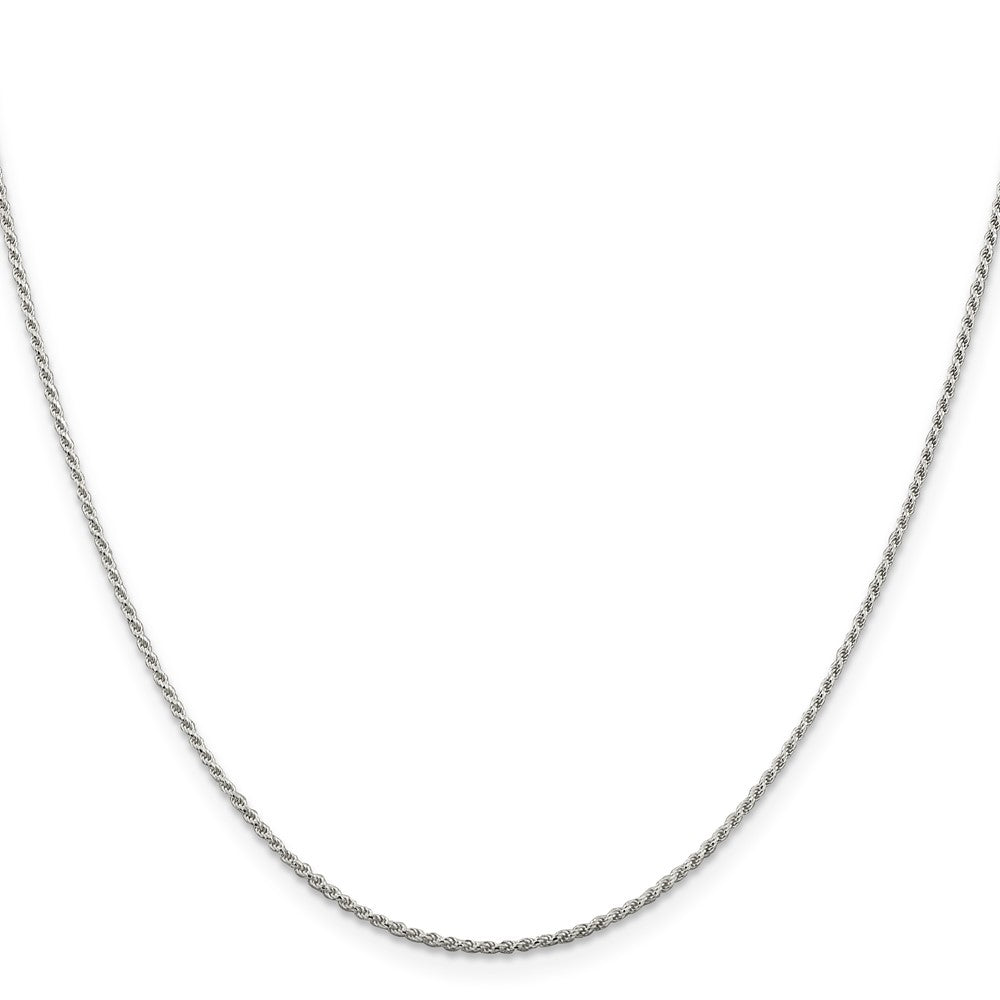 Sterling Silver 1.2mm Diamond-cut Rope Chain w/ ext.