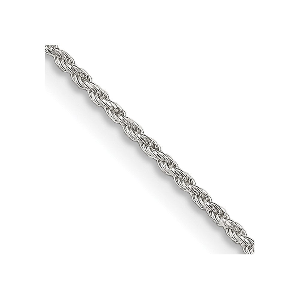Sterling Silver 1.2mm Diamond-cut Rope Chain w/ ext.
