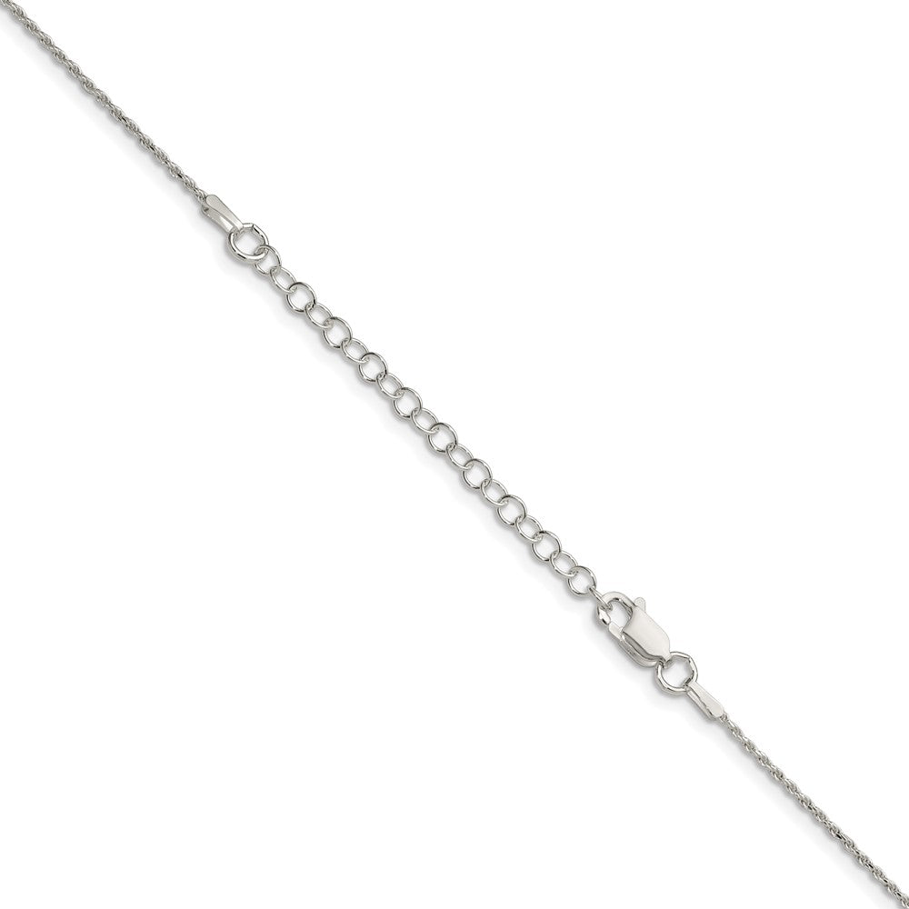 Sterling Silver 1.2mm Diamond-cut Rope Chain w/ ext.