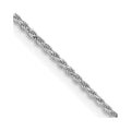 Sterling Silver Rhodium-plated 1.1mm Diamond-cut Rope Chain w/ ext.
