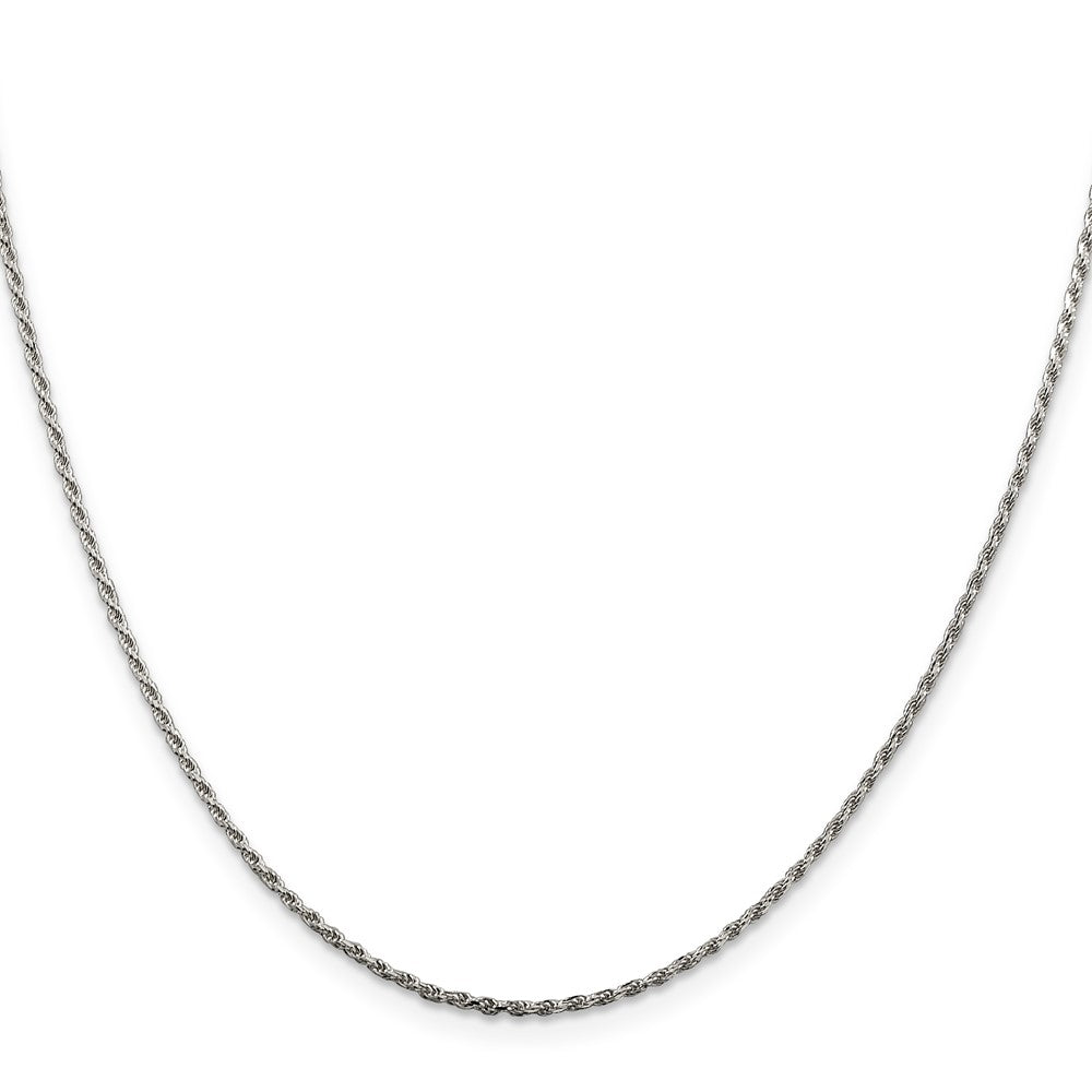 Sterling Silver 1.5mm Diamond-cut Rope Chain w/ ext.