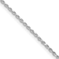 Sterling Silver Rhodium-plated 1.5mm Diamond-cut Rope Chain w/ ext.