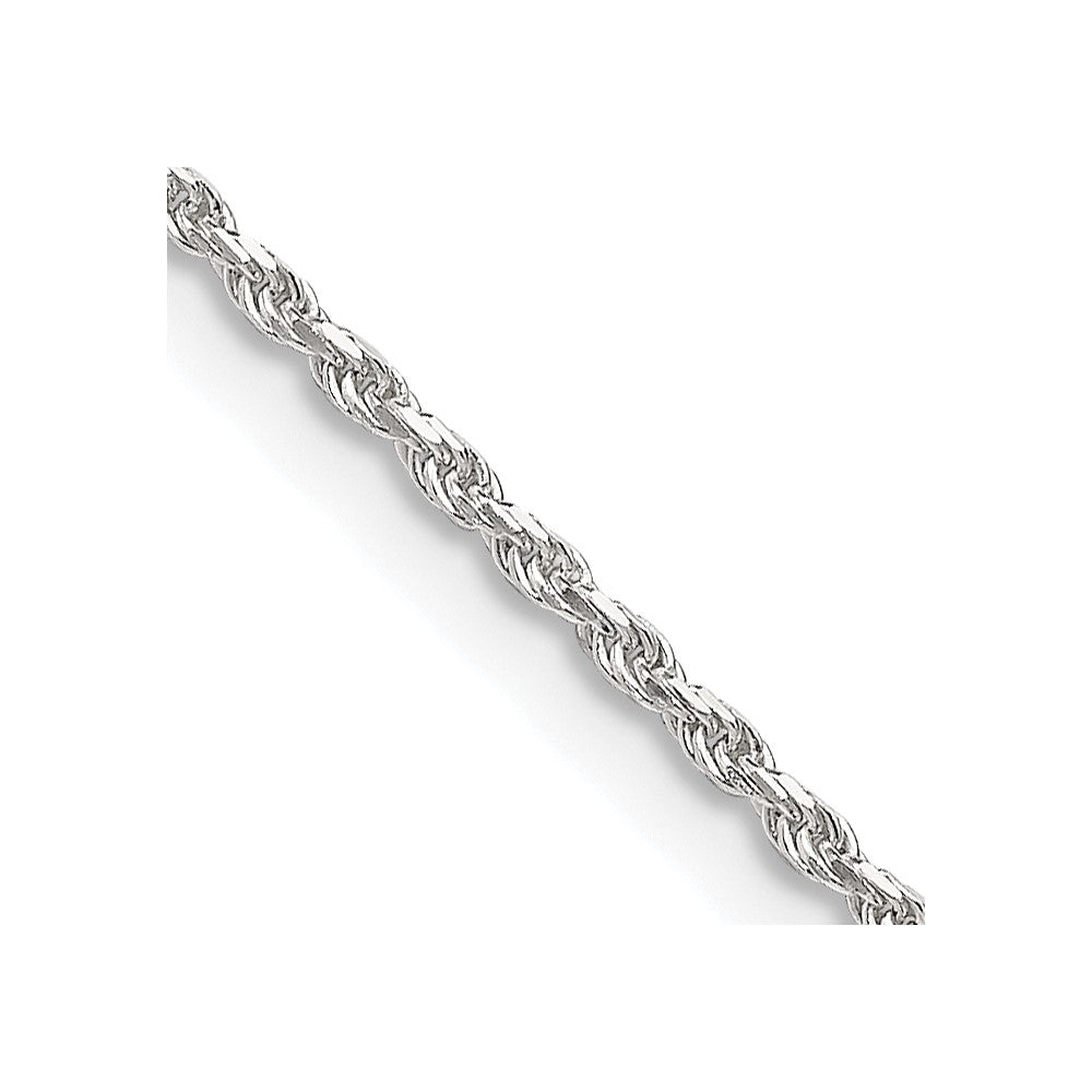 Sterling Silver 1.5mm Diamond-cut Rope Chain w/ ext.
