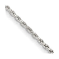 Sterling Silver 1.7mm Diamond-cut Rope Chain w/ ext.