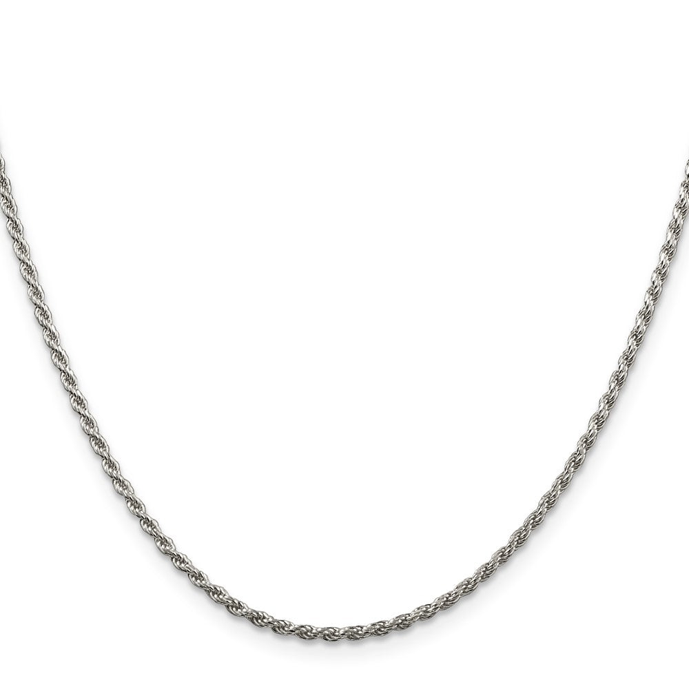 Sterling Silver 1.85mm Diamond-cut Rope Chain w/ ext.