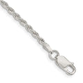 Sterling Silver 2.25mm Diamond-cut Rope Chain