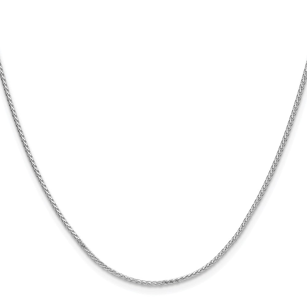 Sterling Silver Rhodium-plated 1.3mm 8 Sided D/C Double Spiga Chain