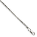 Sterling Silver 2.0mm 8 Sided D/C Double Spiga Chain