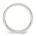 Sterling Silver 4mm Design Edge Band