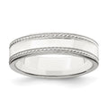Sterling Silver 5mm Design Edge Band