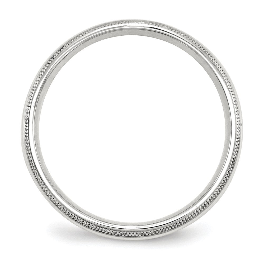 Sterling Silver 5mm Comfort Fit Double Milgrain Band