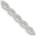 Sterling Silver 4.5mm Solid Rope Chain