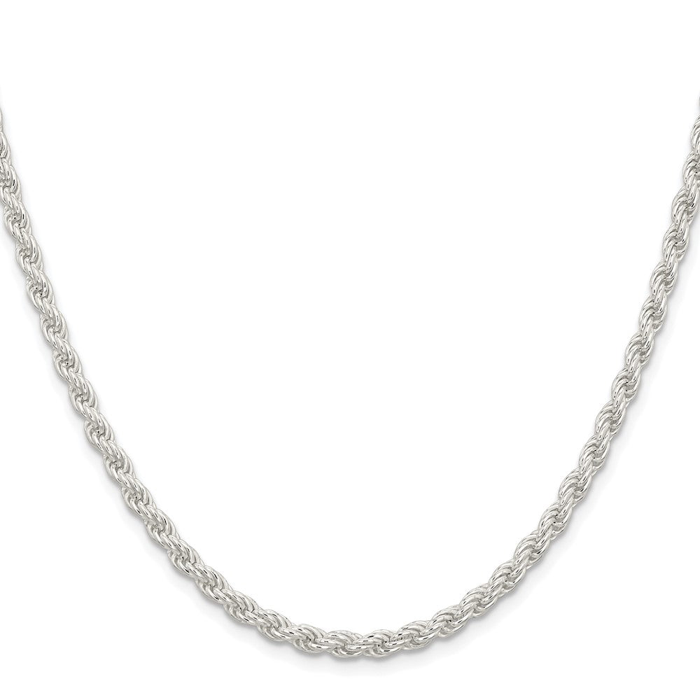 Sterling Silver Rhodium-plated 4.5mm Solid Rope Chain