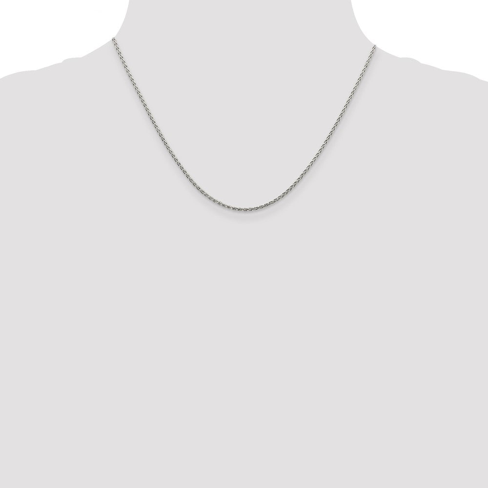 Sterling Silver 1.5mm Diamond-cut Spiga Chain w/ ext.