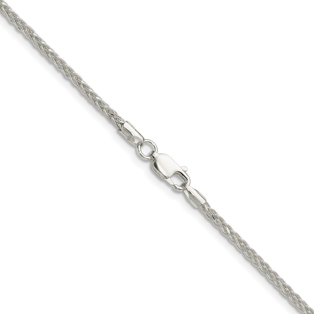 Sterling Silver 2.1mm Diamond-cut Square Spiga Chain