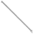 Sterling Silver Rhodium-plated Diam. X Bracelet