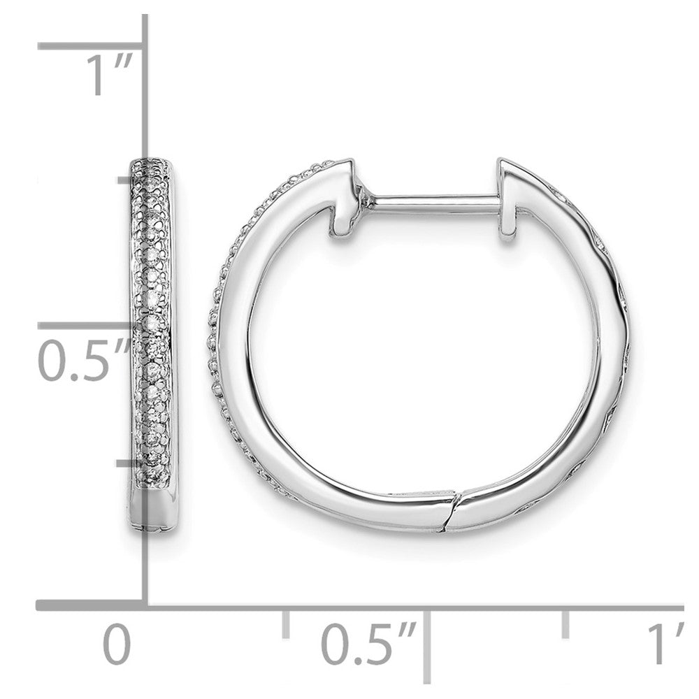 Sterling Silver Rhodium Diam. Earrings