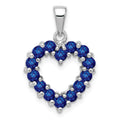 Sterling Silver Rhodium-plated Sapphire Pendant