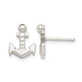 Sterling Silver Anchor Mini Post Earrings