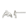 Sterling Silver Polished Dolphin Post Earrings