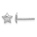 Sterling Silver Rhodium-plated Polished Star Children's Post Earrings