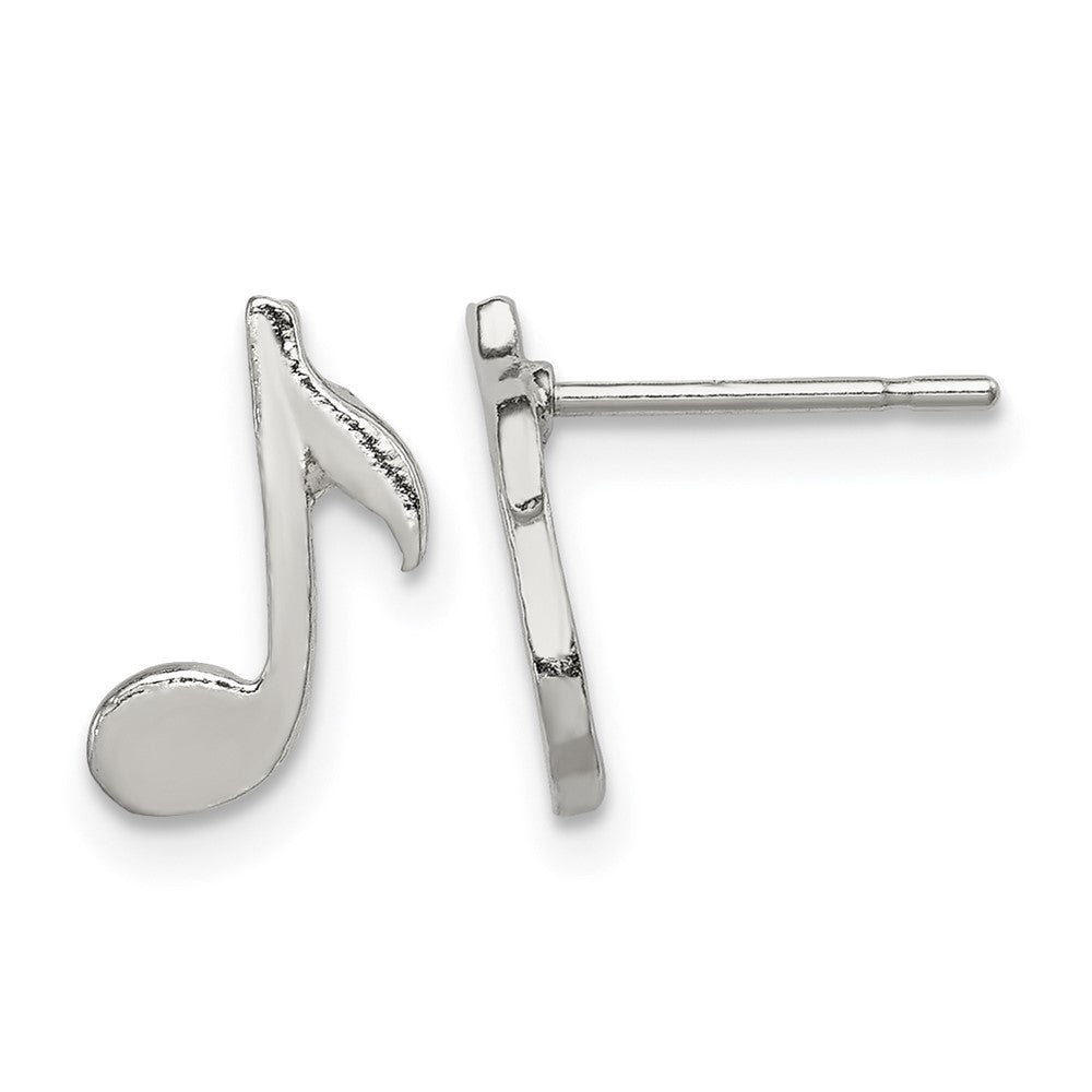 Sterling Silver Musical Note Mini Earrings